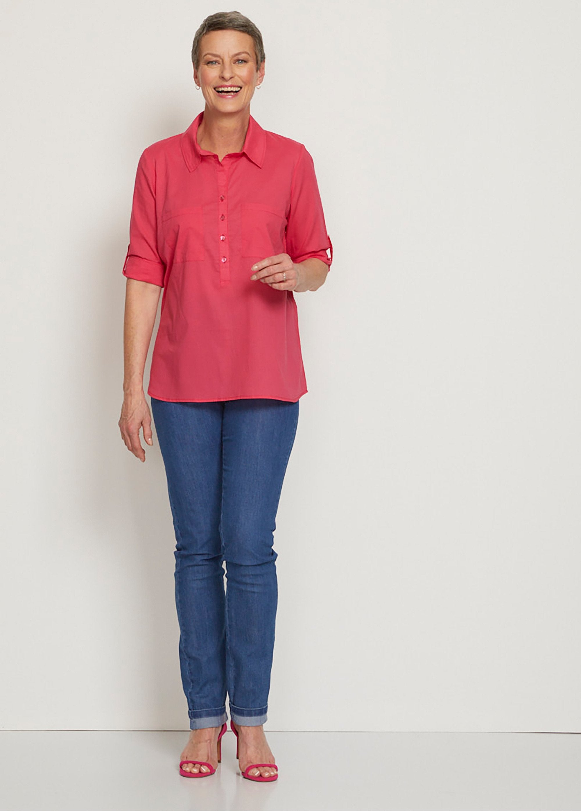 Blusa_larga_de_algodón_estampado_con_botones_Rosa_SF1_slim