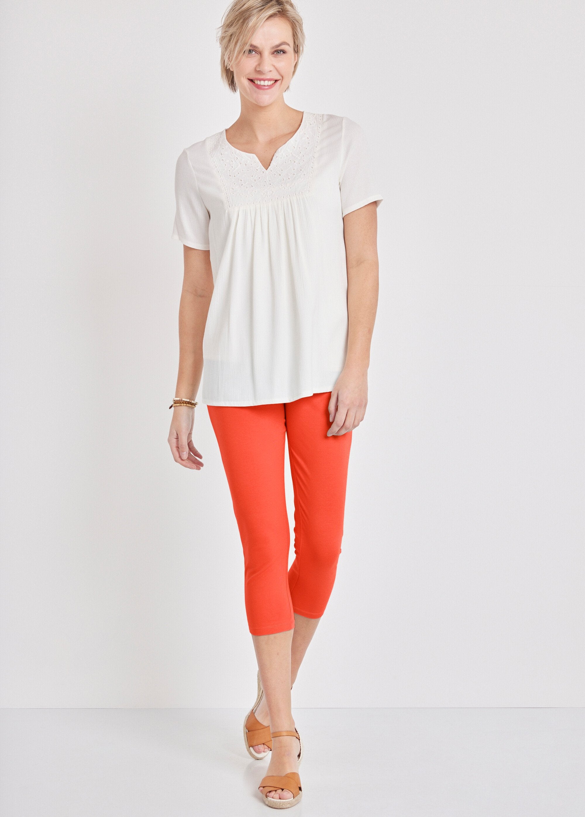 Leggings_cortos_de_algodón_liso_o_estampado_Coral_liso_SF1_slim