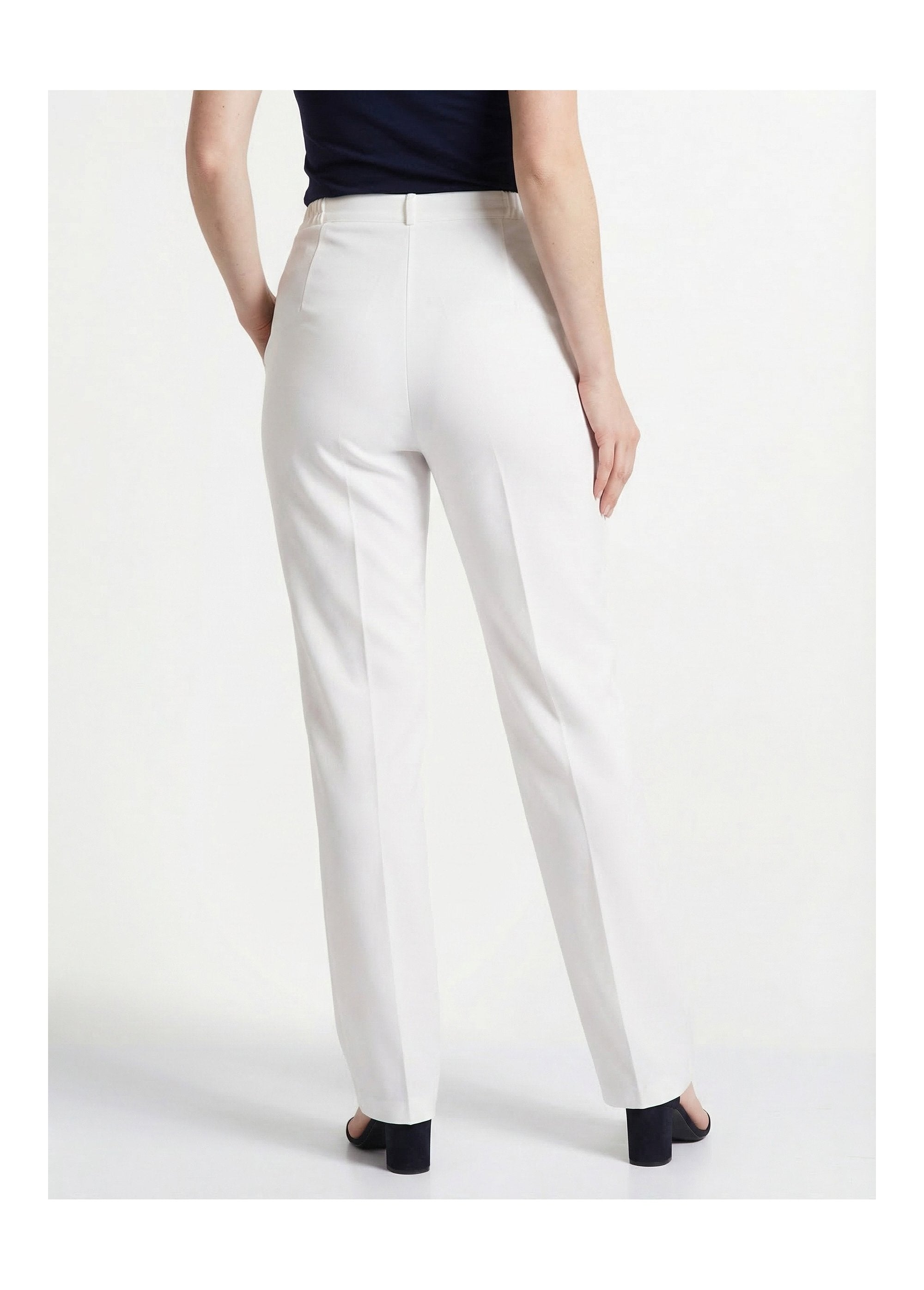 Pantalón_recto_liso_con_cintura_semielástica_Blanco,_Blanca_DO1_slim