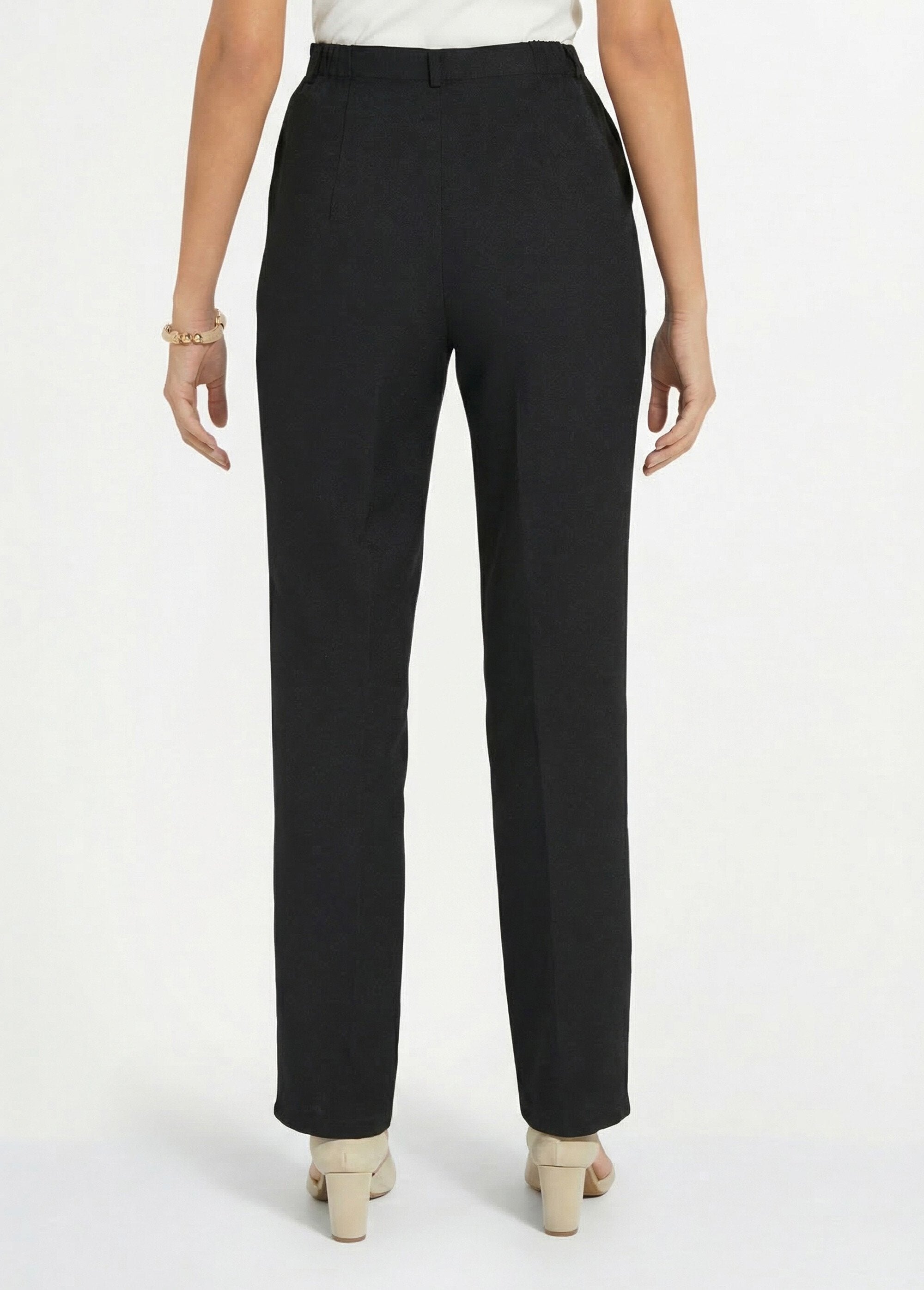 Pantalón_recto_liso_con_cintura_semielástica_Negro_DO1_slim