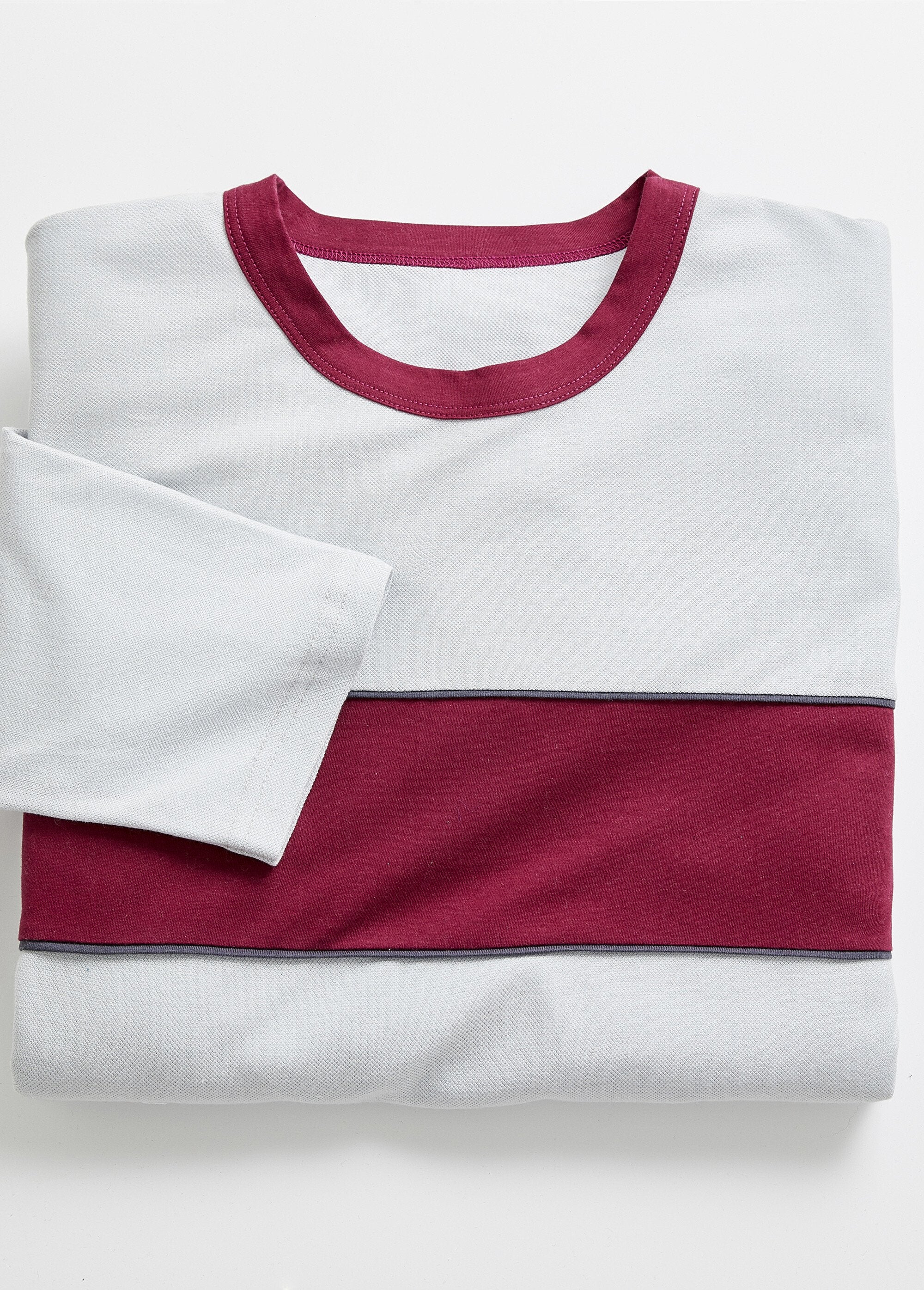 Pijama_de_algodón_bicolor_Burdeos_FA1_slim