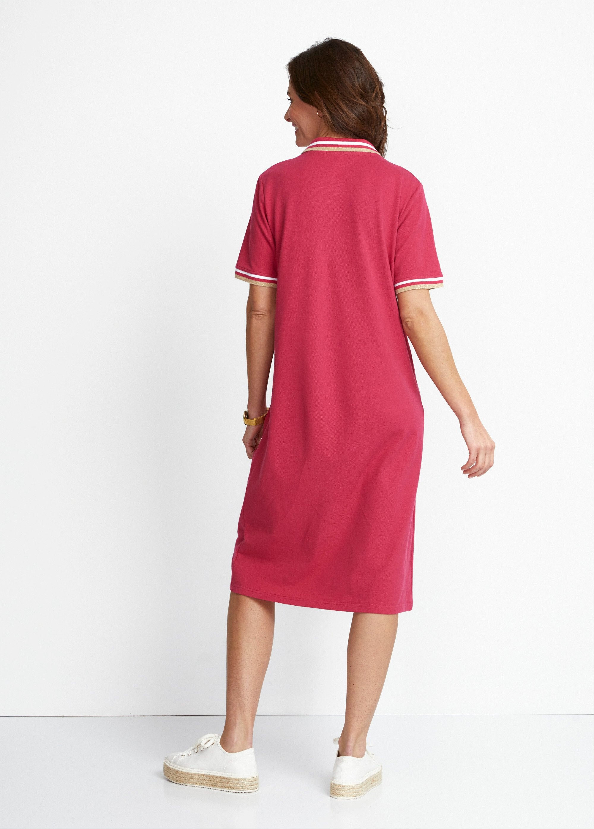 Vestido_de_cuello_polo_de_punto_piqué_Fucsia_DO1_slim