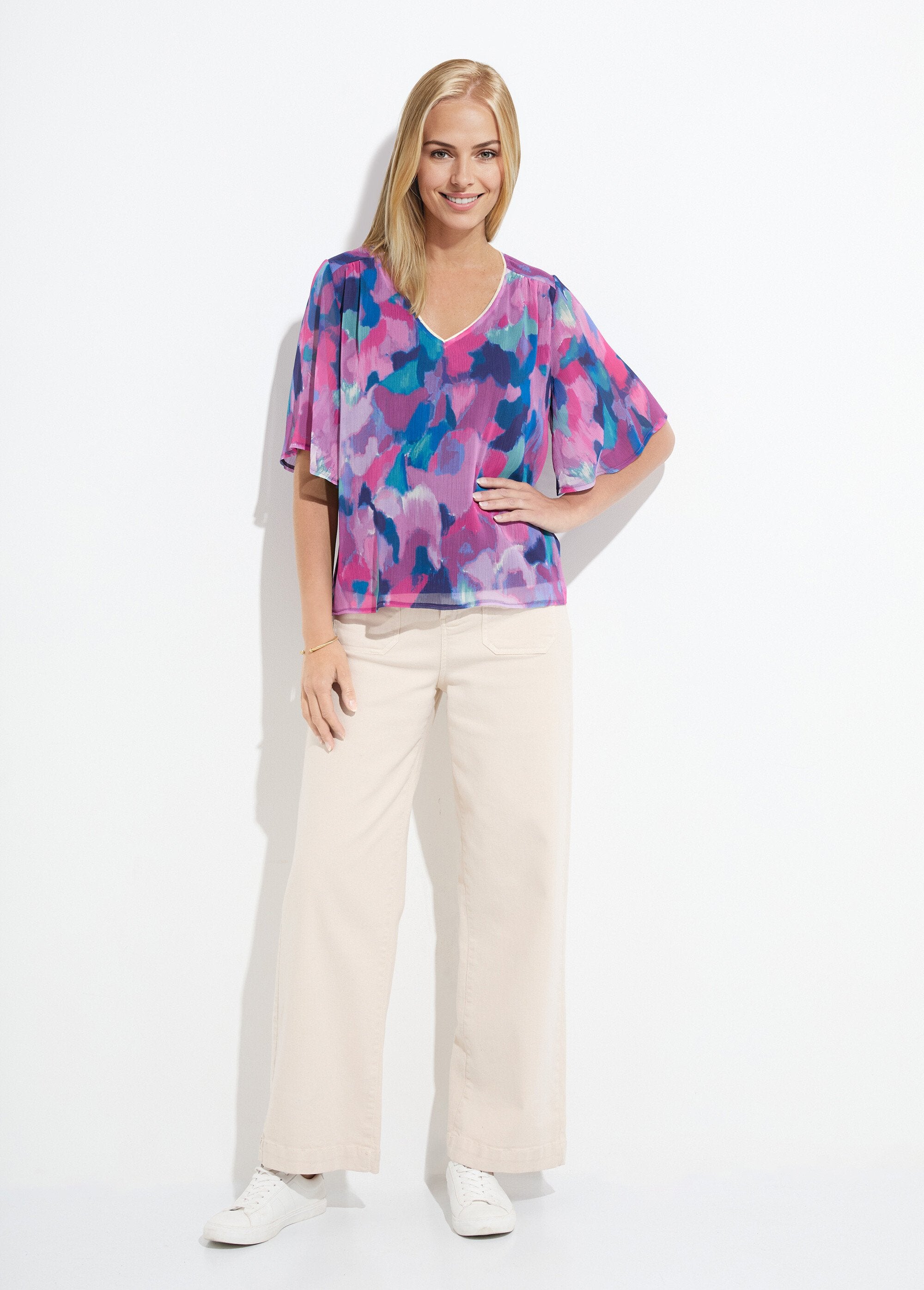 Túnica_holgada_con_cuello_en_V_y_voile_estampado_Multicolor_SF1_slim