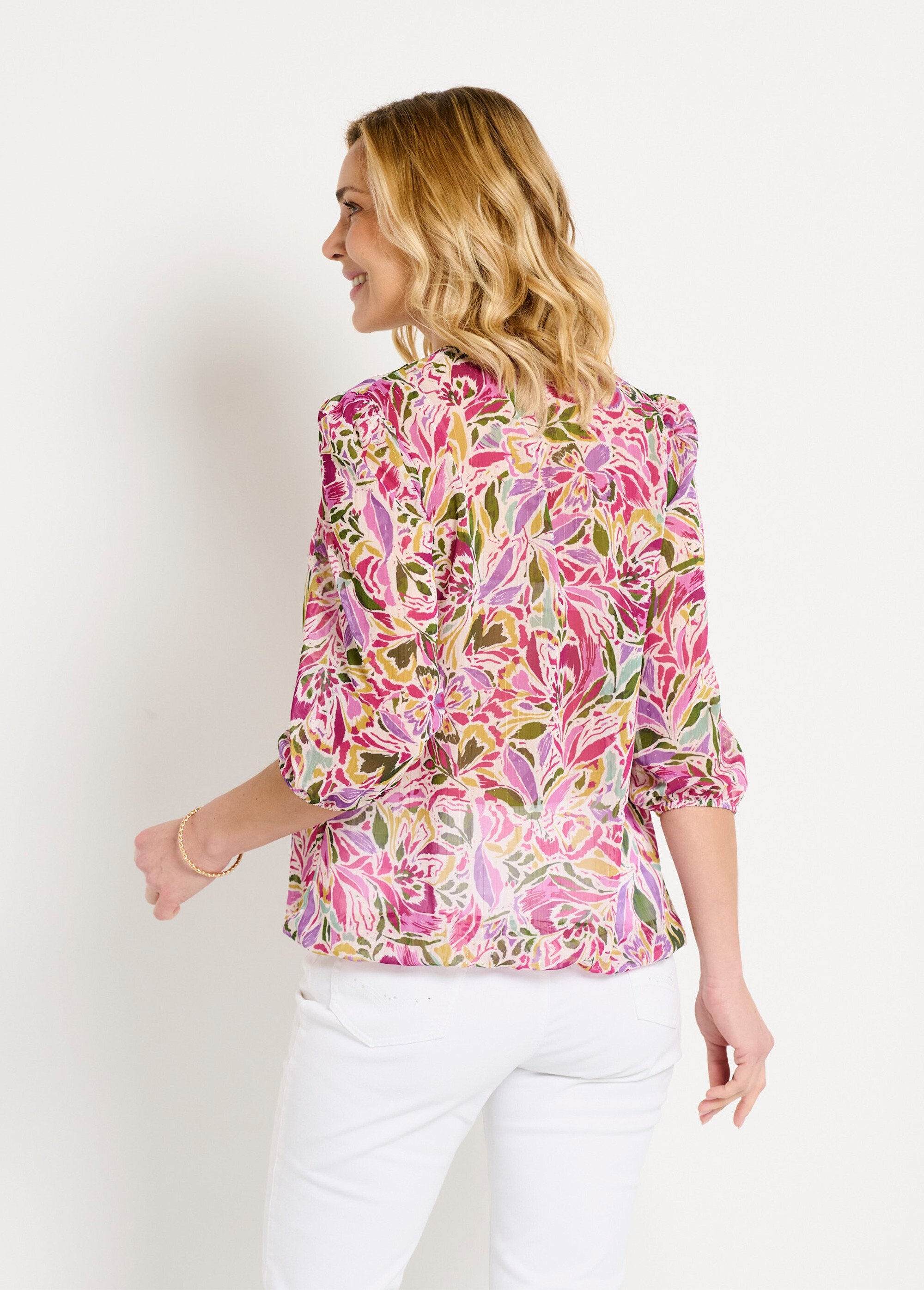 Túnica_larga_con_escote_en_pico_y_voile_floral_brillante._Multicolor_DO1_slim