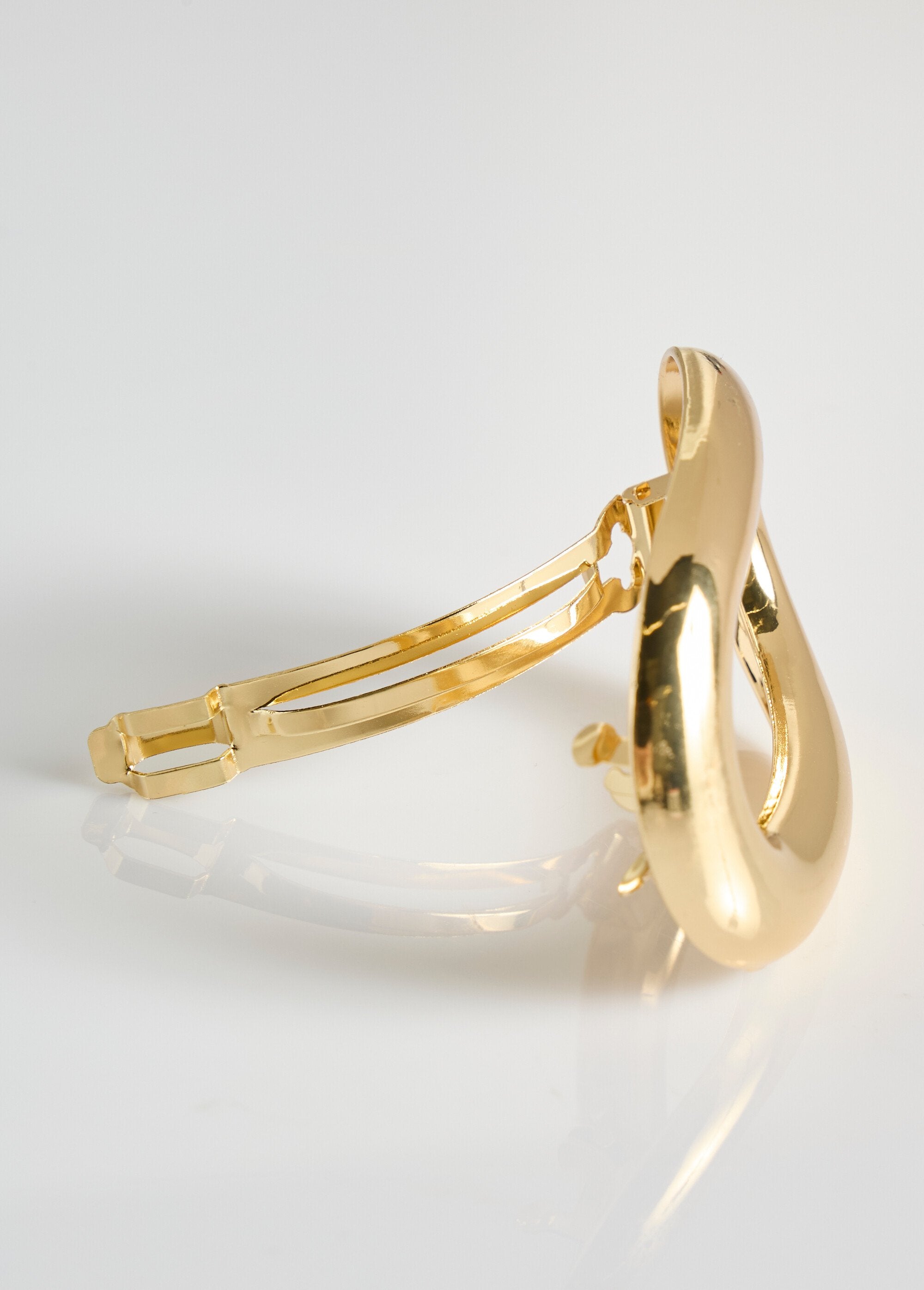 Barrette_anneau_ovale,_acier_inoxydable_Dore_DE2_slim