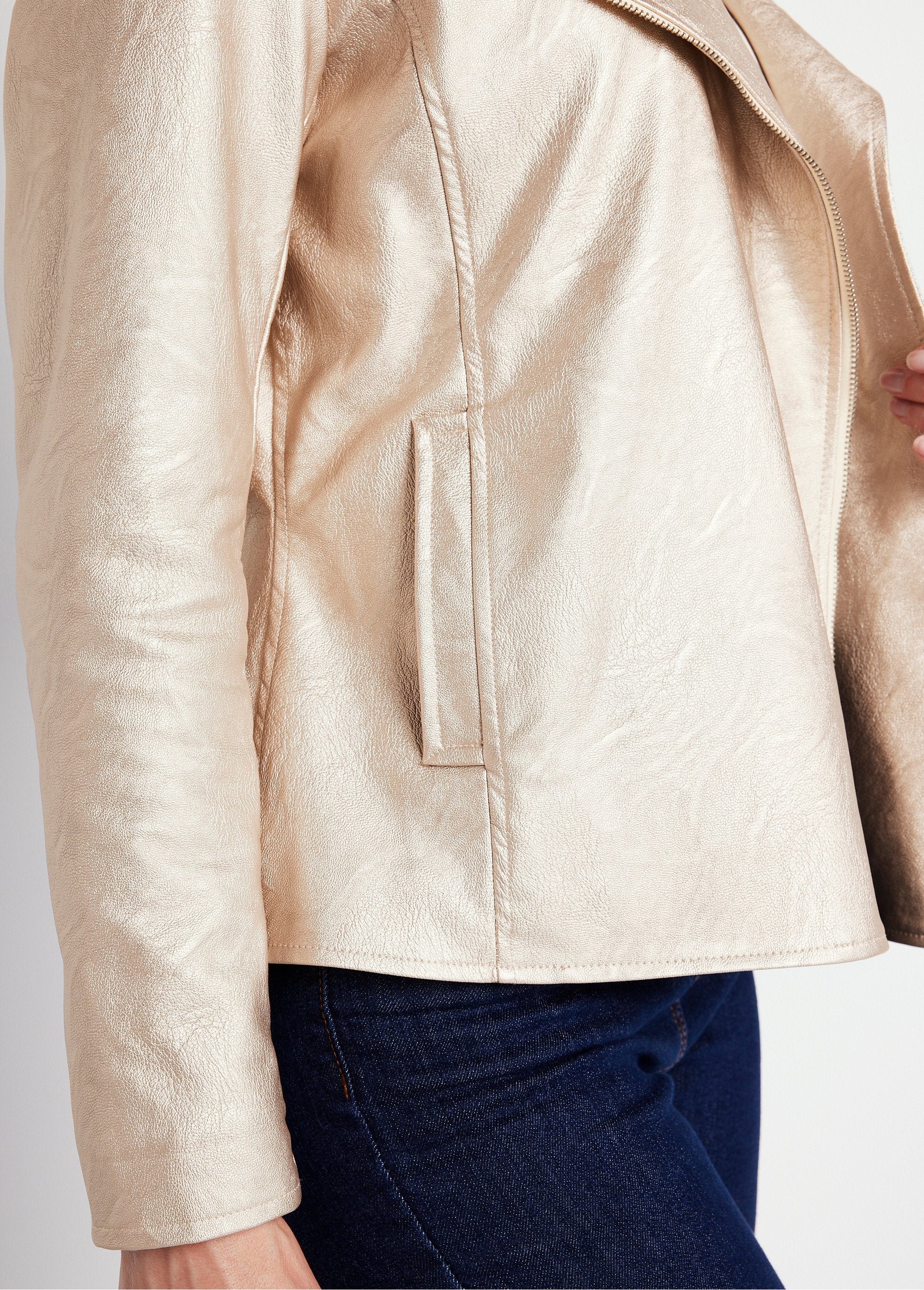 Chaqueta_con_cremallera_de_tejido_revestido_brillante_Beige_iridiscente_DE3_slim