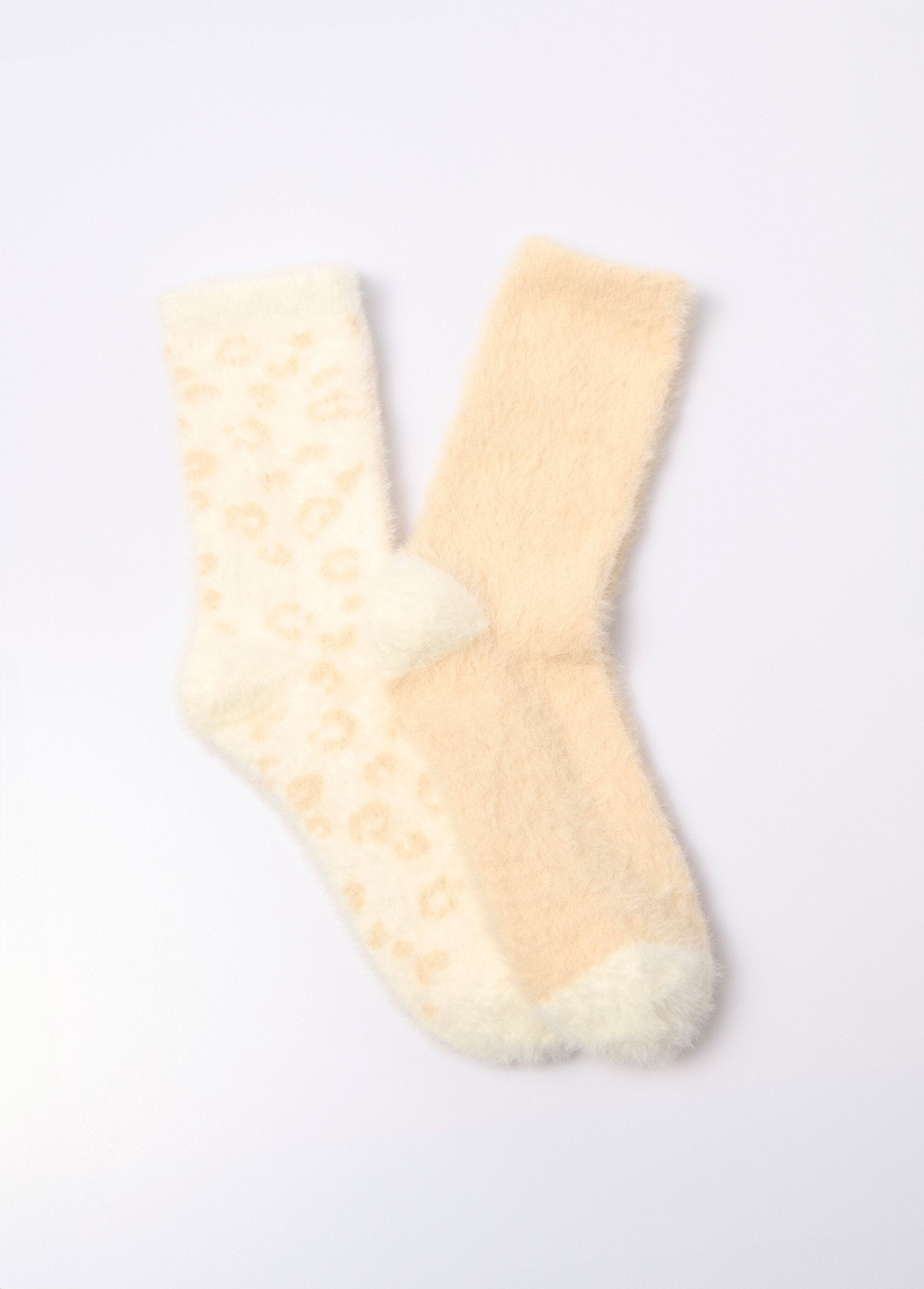 Pack_de_2_calcetines_peludos_cálidos_Conjunto_2_beiges_FA1_slim