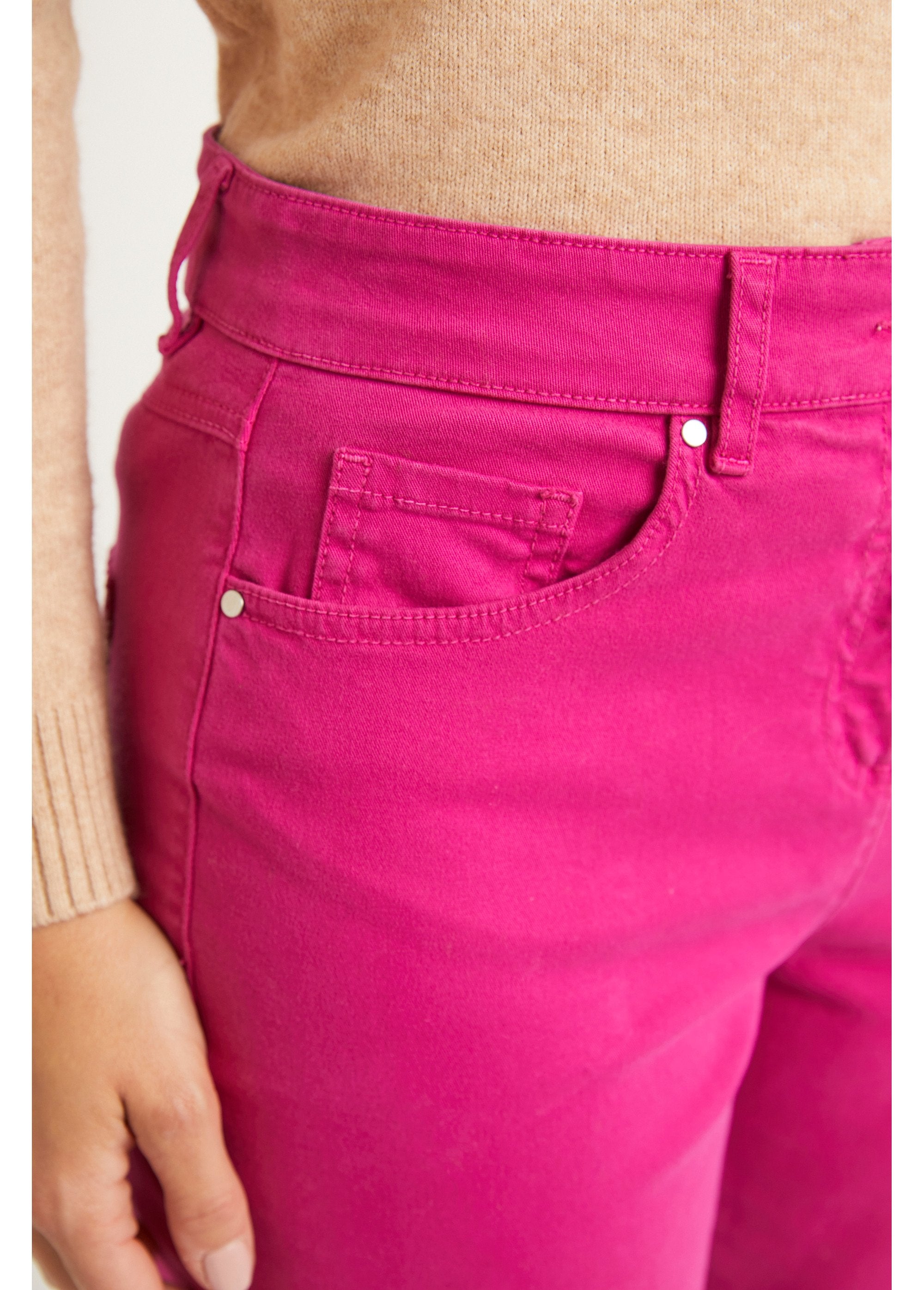 Pantalón_5_bolsillos_recto_de_algodón_elástico_Rose_magenta_DE1_slim