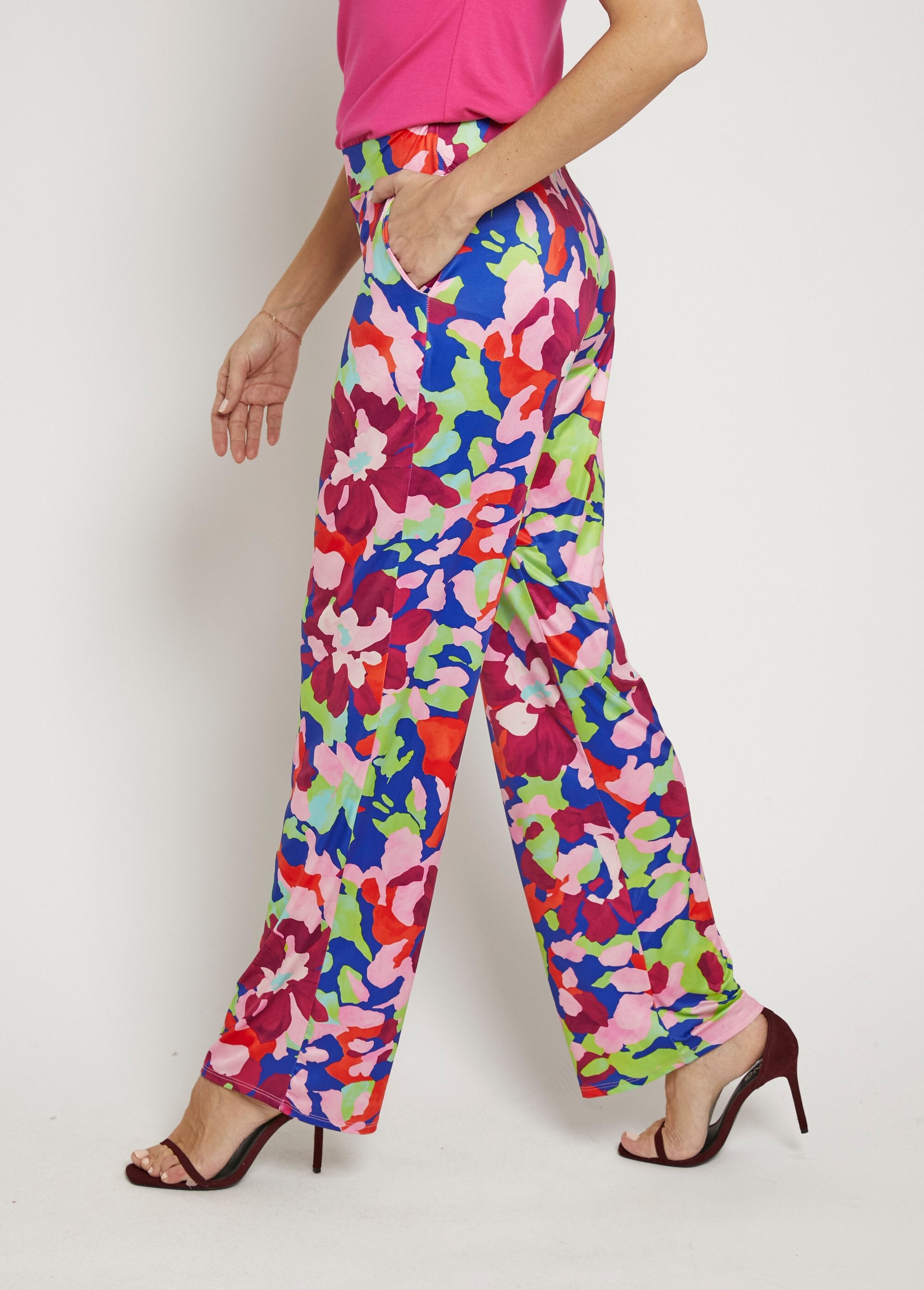 Pantalones_elásticos_fluidos,_estampado_floral_llamativo_Estampados_de_rosas_GA1_slim