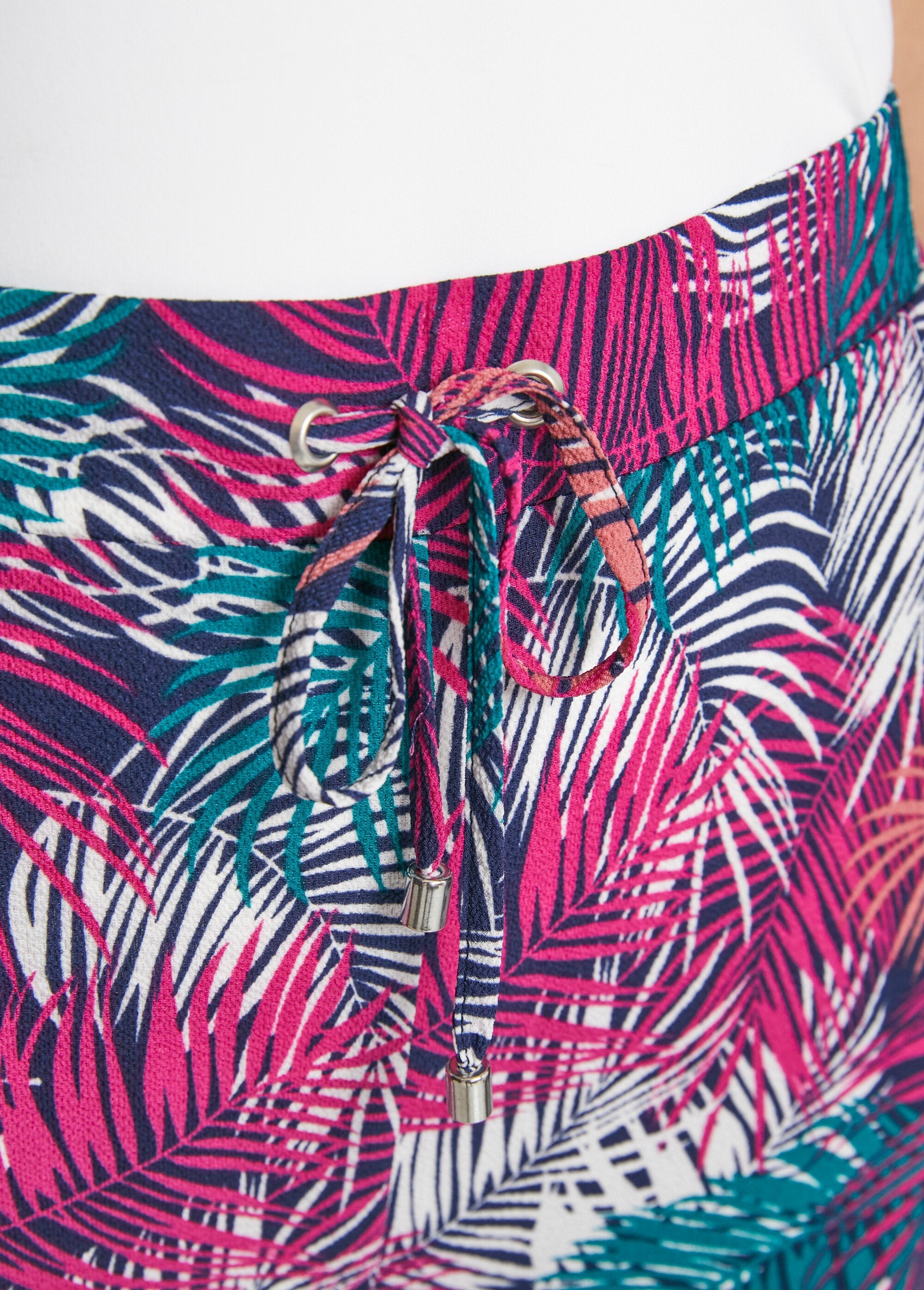 Pantalon_fluide_taille_élastiquée_Imprime_fuchsia_DE2_slim