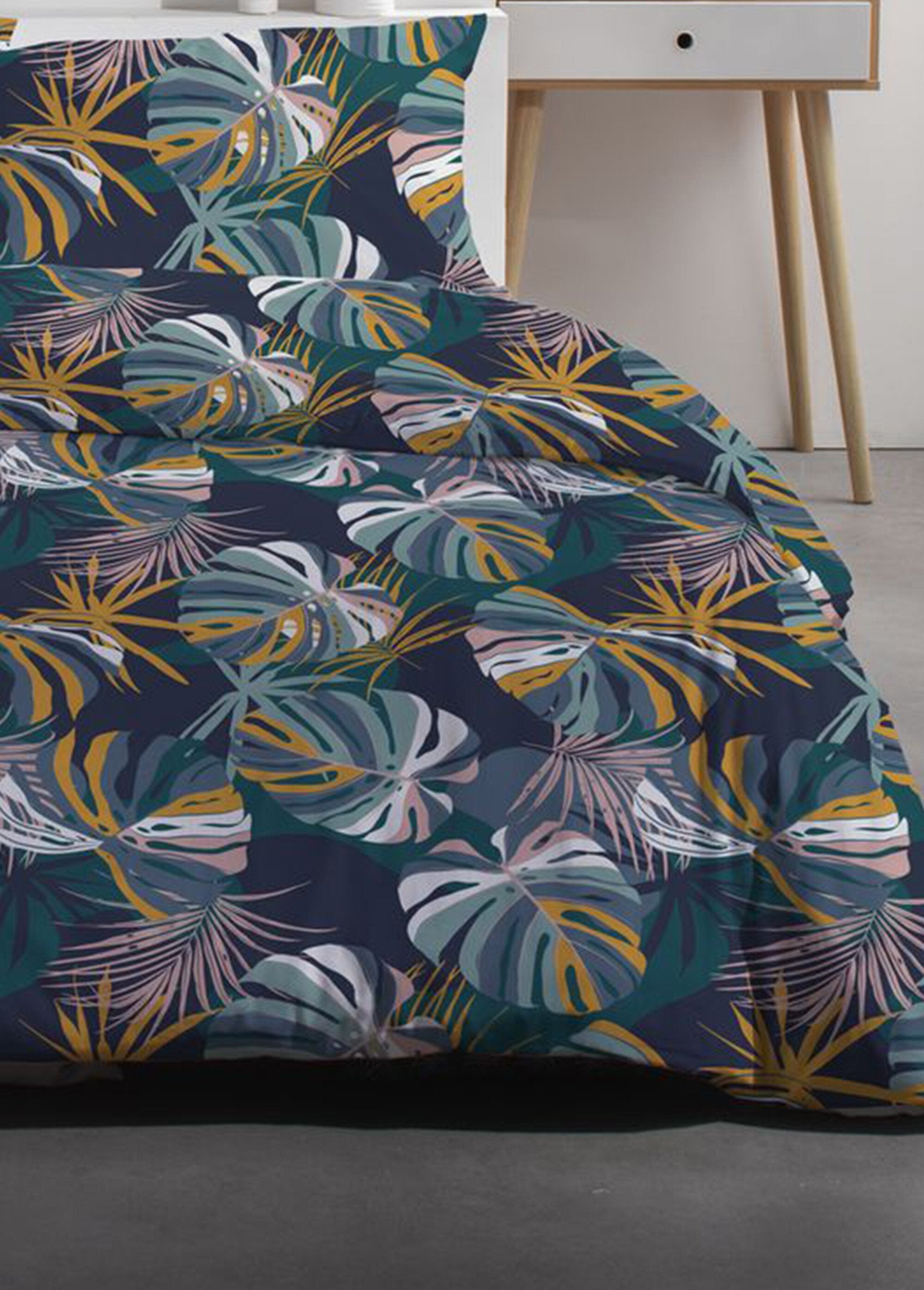 Juego_de_cama_de_algodón_puro_240_x_220_cm,_Follaje_Azul_turquesa_DE1_slim