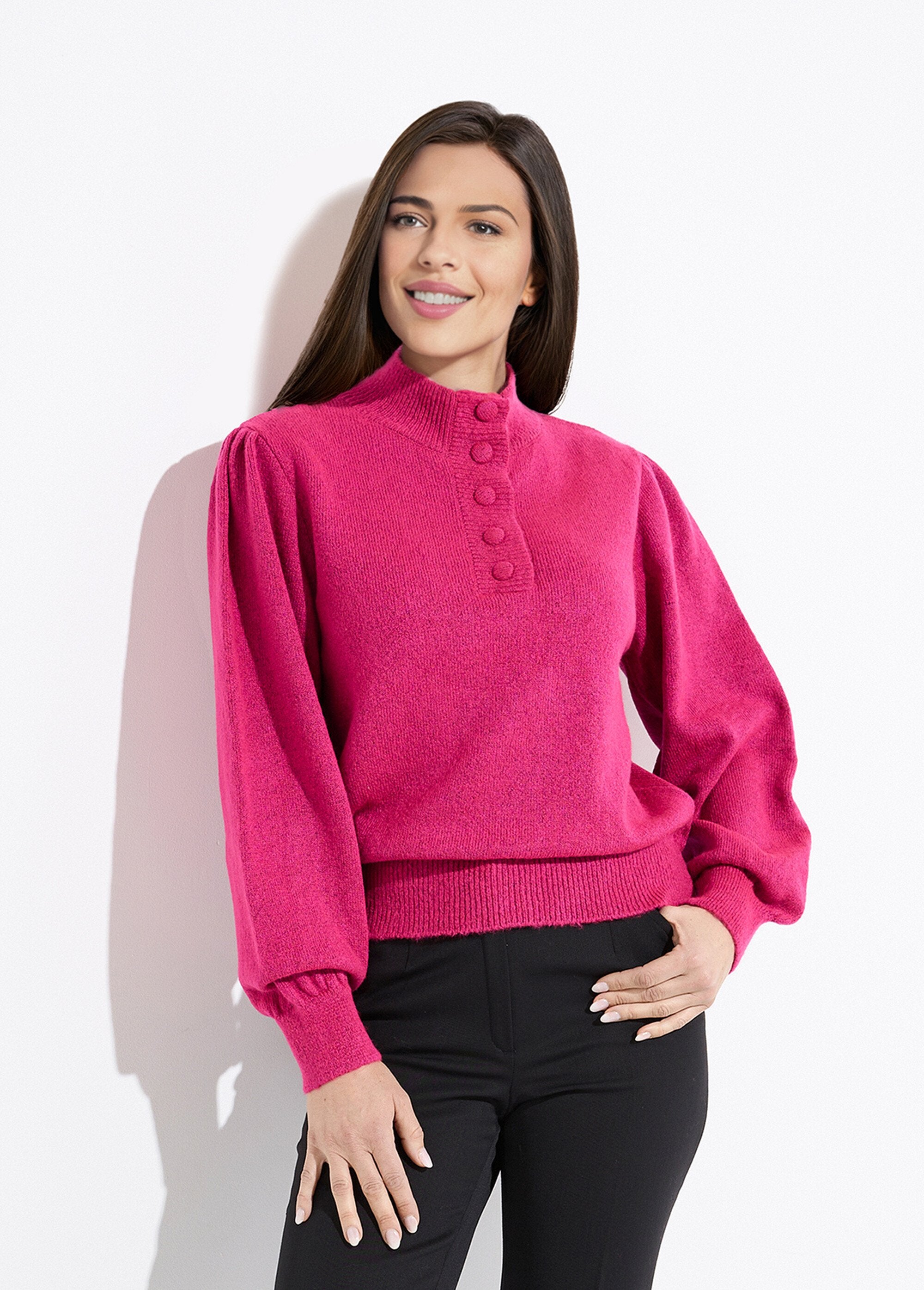 Pull_chaud_col_montant_boutonné_Fuchsia_FA1_slim