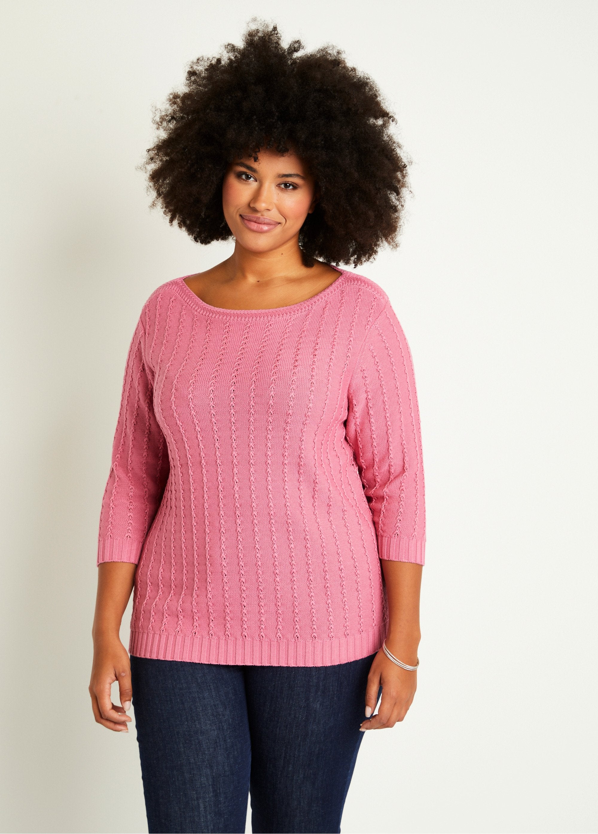 Jersey_cuello_barco_y_manga_3/4_Rosa_FA1_curvy