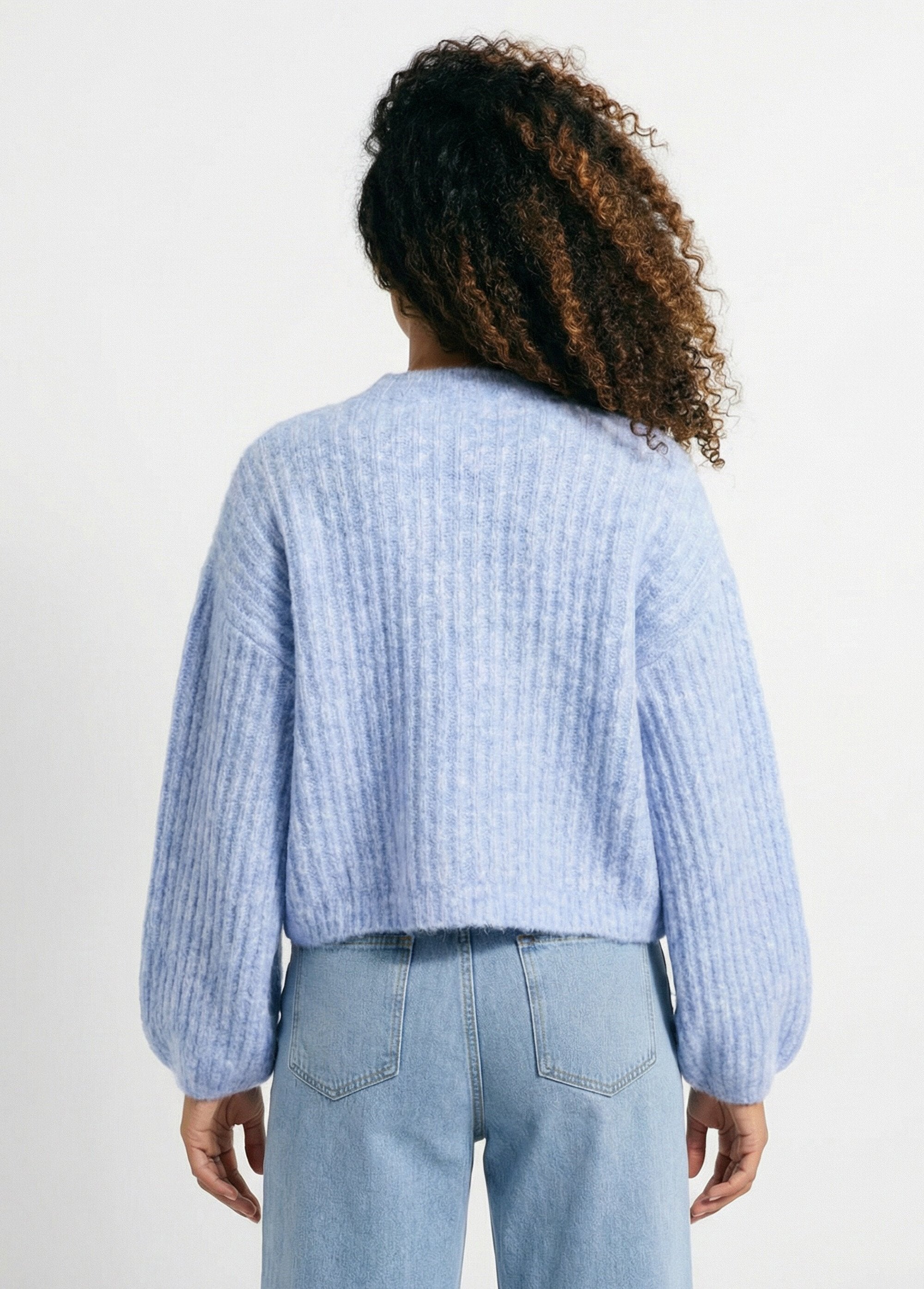 Pull_maille_loose,_manches_bouffantes_Bleu_DO1_slim