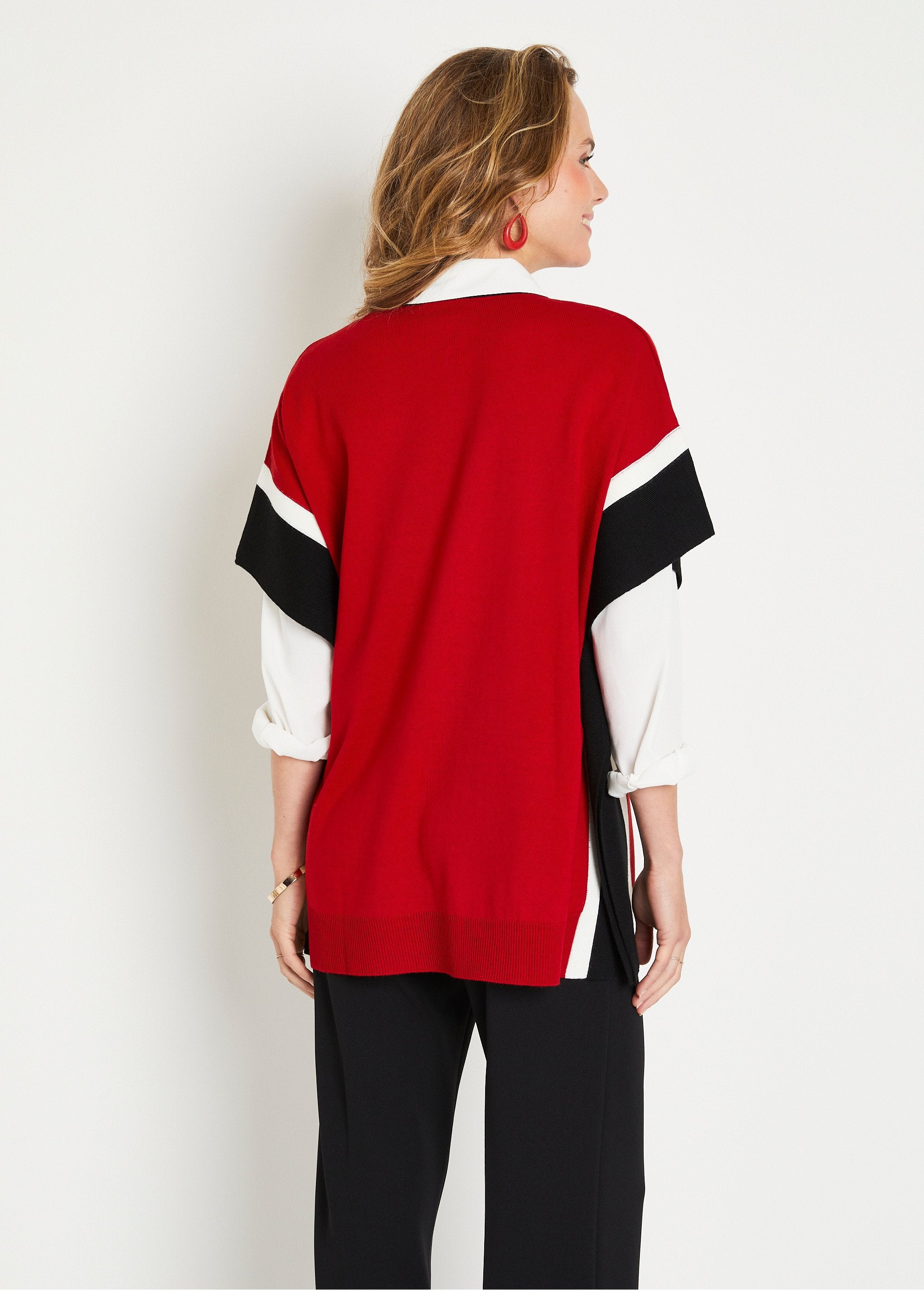 Jersey_poncho_largo_liso_Rouge_et_noir_DO1_slim