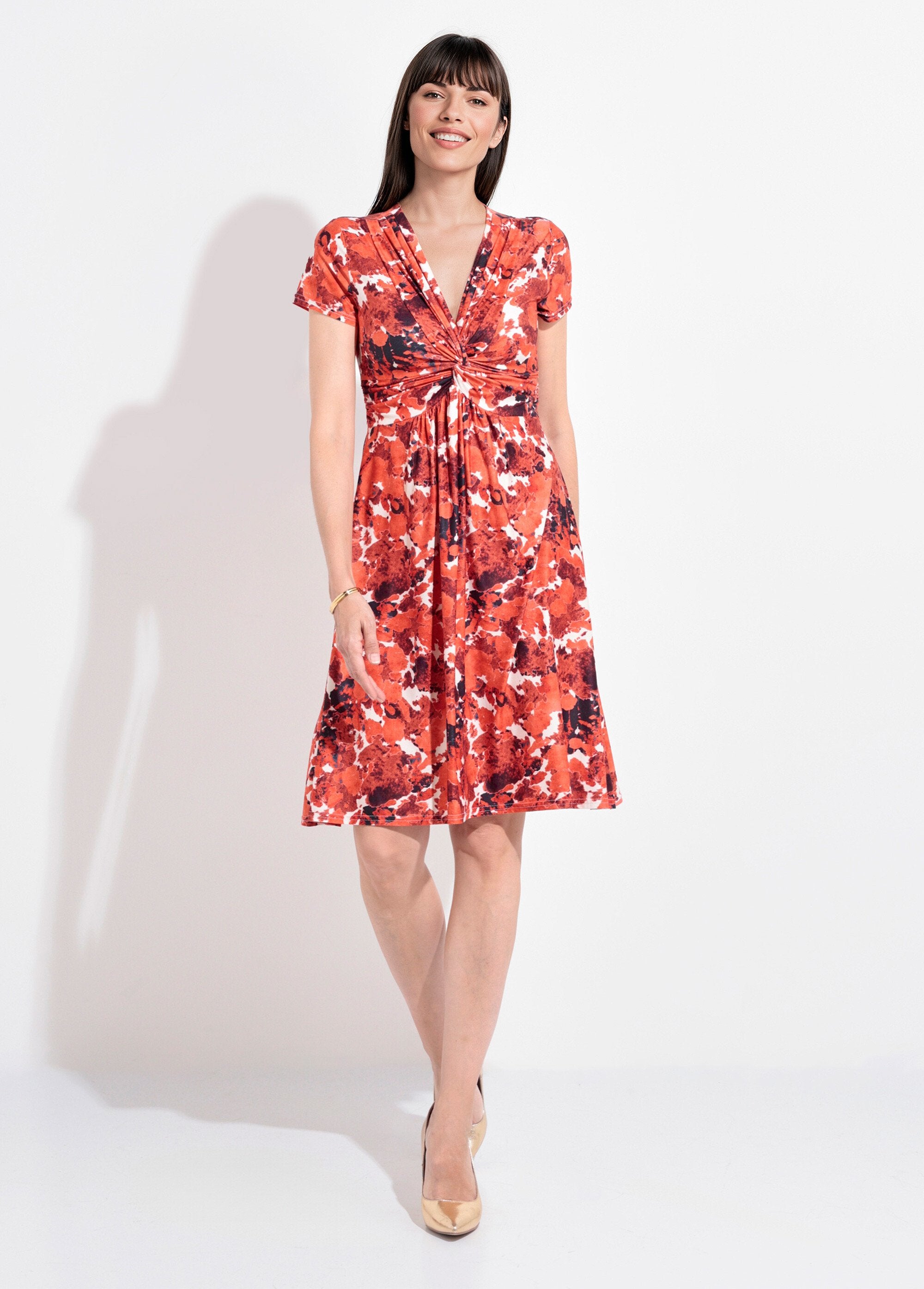 Vestido_corto_gráfico_de_manga_corta_naranja_FA1_slim