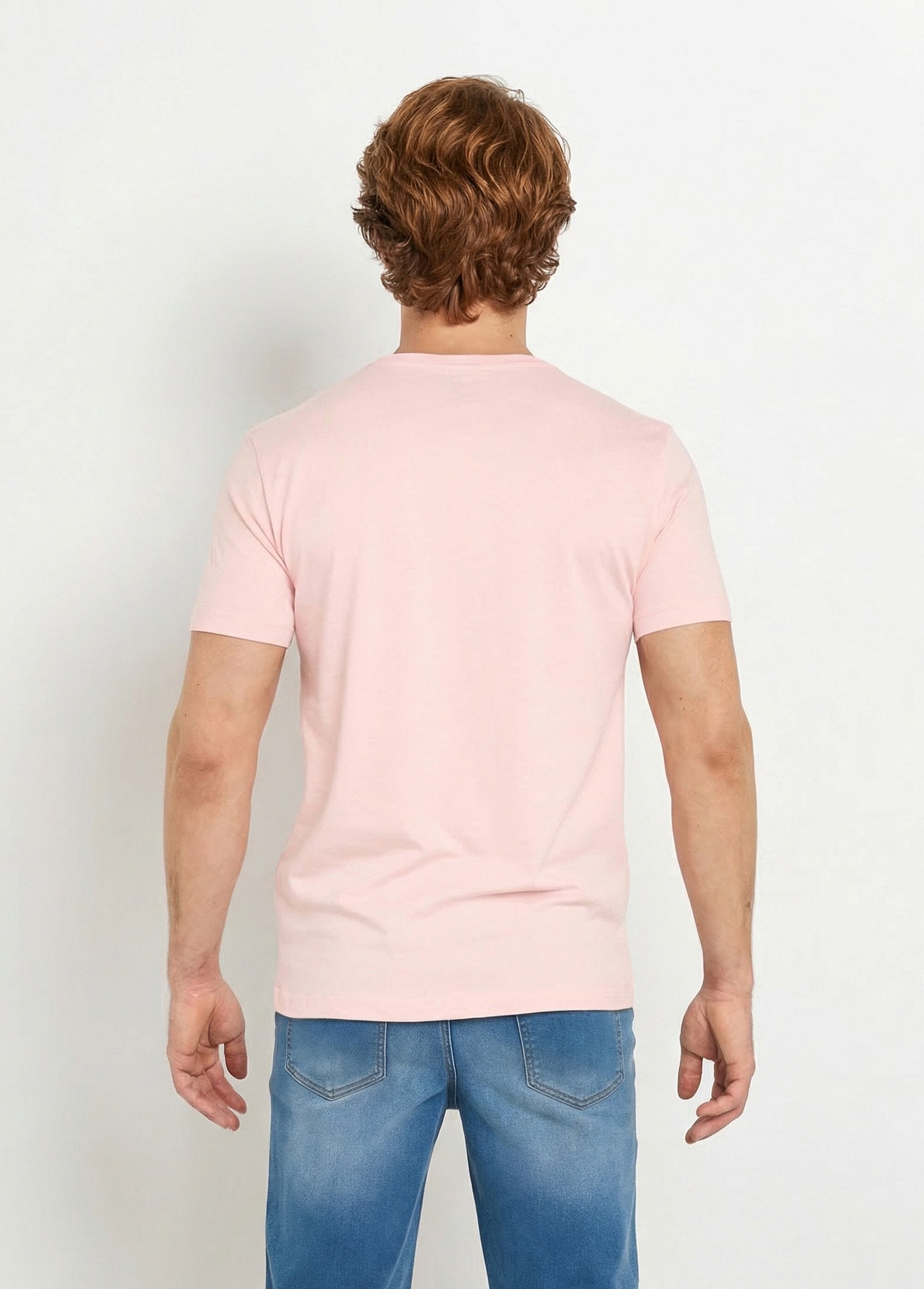 Camiseta_de_cuello_redondo_bordada_de_manga_corta_Rosa_pálido_DO1_slim
