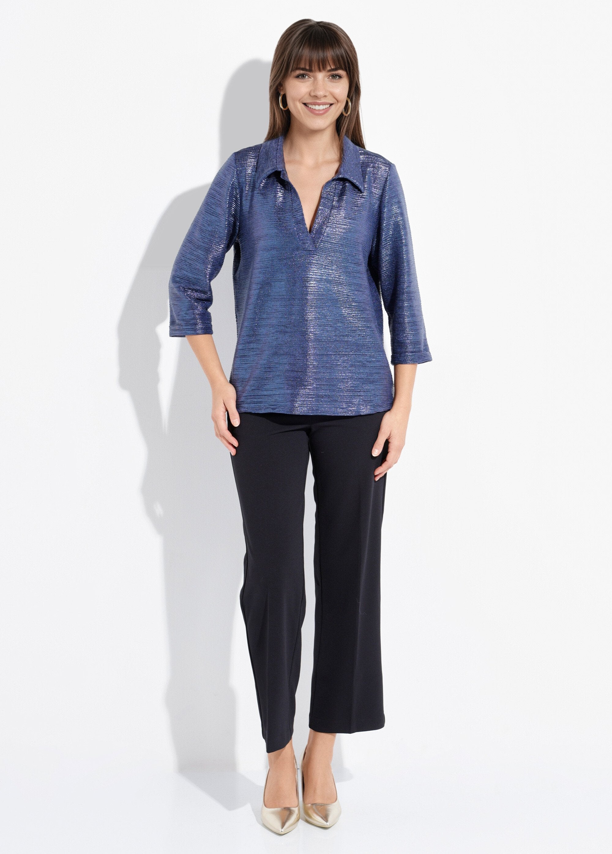 Túnica_brillante_con_escote_en_V_azul_medianoche_SF1_slim